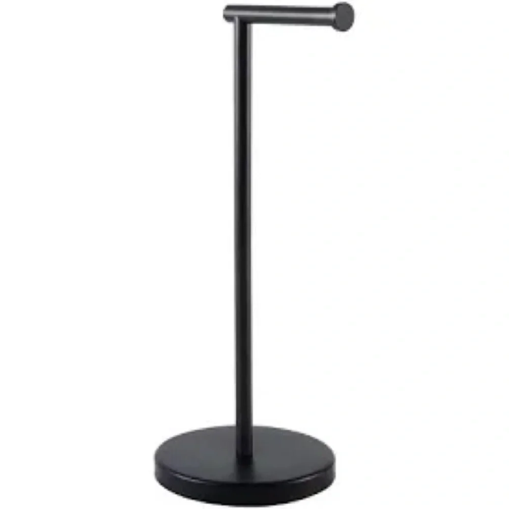 KES Bathroom Toilet Paper Holder Stand Stainless Steel Freestanding 20” Black